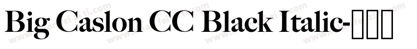 Big Caslon CC Black Italic字体转换